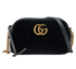 Gucci GG Small Camera Bag, &pound;520, Handbags, Black, Velvet, Front view